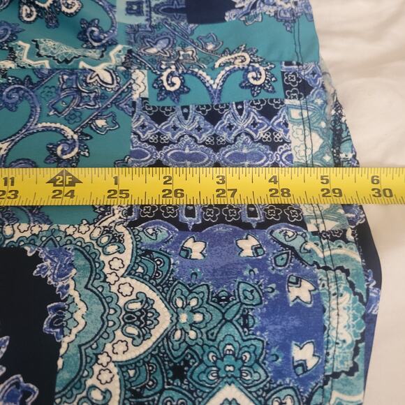 Ruby Road Women 1X Mid Sleeve Boho Hippy Whimsical Abstract Blues Greens Y2K - Picture 8 of 10